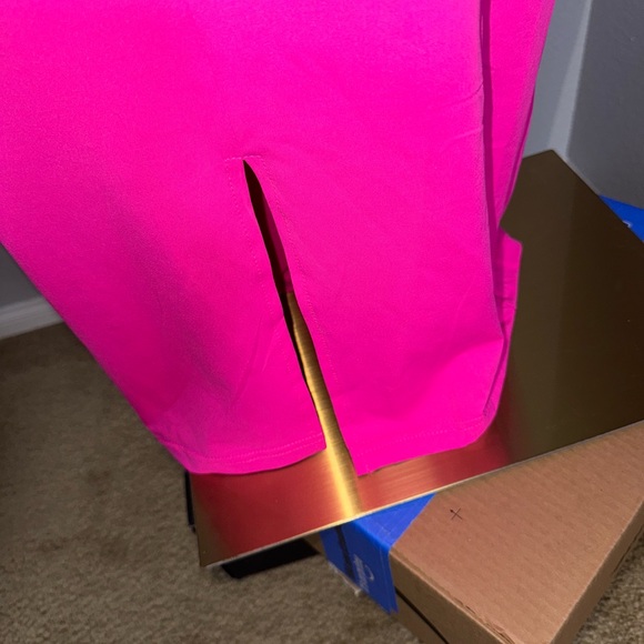 NWT-Summer Bodycon Midi Dress Sleeveless Square Neck Slim Fit Back Slit Long - Picture 7 of 7